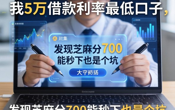 我翻了5万借款利率最低的口子，发现芝麻分700能秒下也是个坑