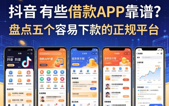 抖音里有哪些借款app靠谱？盘点五个容易下款的正规平台