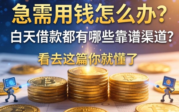 急需用钱怎么办？白天借款都有哪些靠谱渠道？看完这篇你就懂了