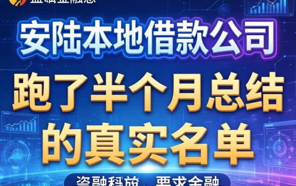 安陆本地借款公司有哪些？我跑了半个月总结的真实名单