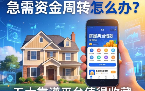 急需资金周转怎么办？房屋典当借款软件有哪些？这五大靠谱平台值得收藏
