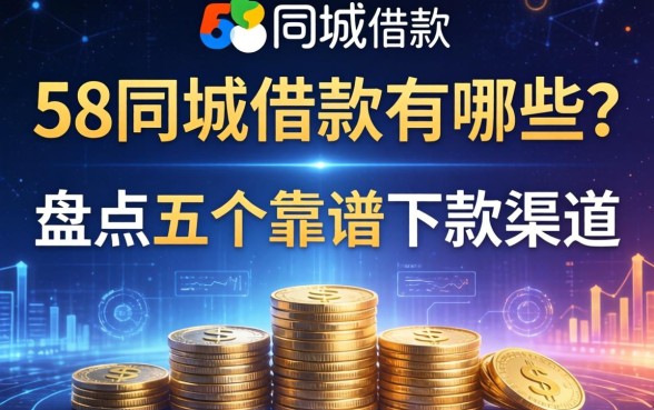 58同城借款有哪些？盘点五个靠谱下款渠道