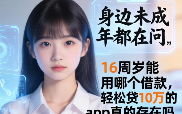 我身边未成年都在问16周岁能用哪个借款，轻松贷10万的app真的存在吗