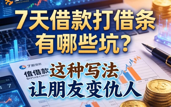7天借款打借条有哪些坑？这几种写法让朋友变仇人