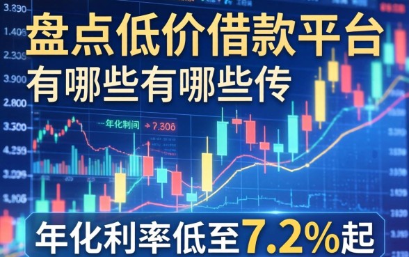 盘点低价借款平台有哪些，年化利率低至7.2%起