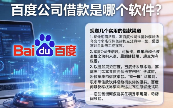 百度公司借款是哪个软件？细说几个实用的借款渠道