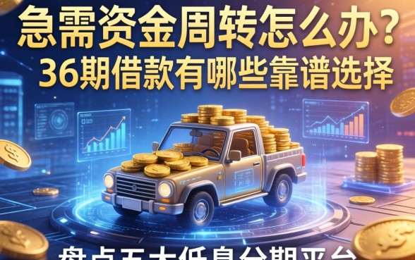 急需资金周转怎么办？36期借款有哪些靠谱选择？盘点五大低息分期平台