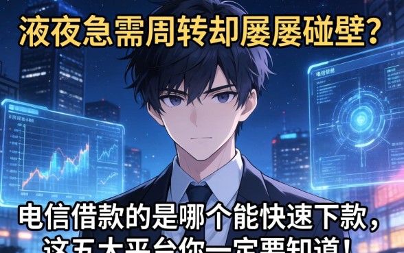 深夜急需周转却屡屡碰壁？电信借款的是哪个能快速下款，这五大平台你一定要知道！