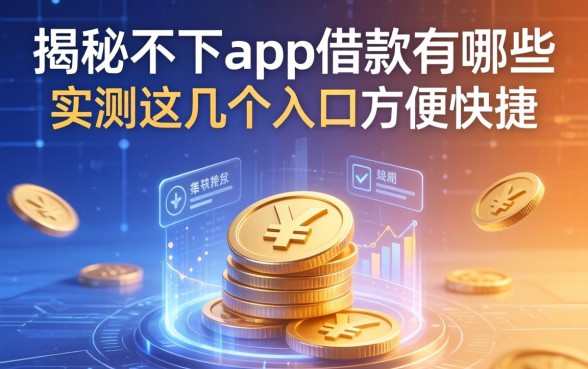揭秘不下app的借款有哪些，实测这几个入口方便快捷