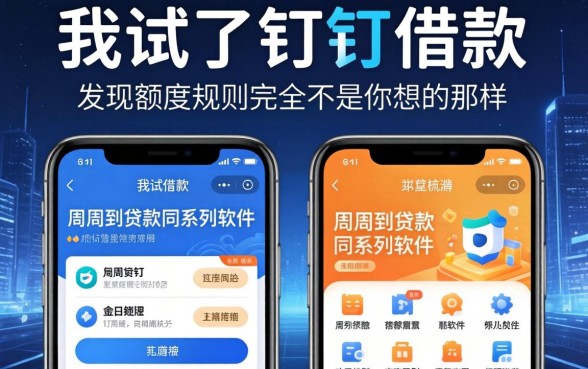 我试了钉钉借款和周周到贷款同系列软件，发现额度规则完全不是你想的那样