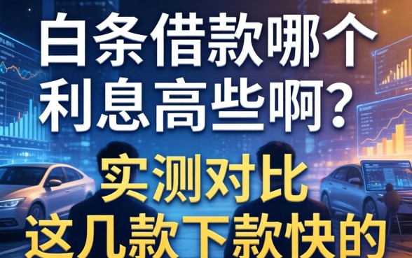 白条借款哪个利息高些啊？实测对比这几款下款快的