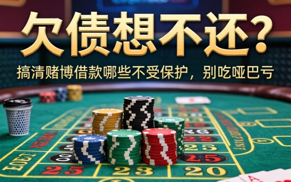 赌桌上欠的债想不还？搞清赌博借款哪些不受保护的，别吃哑巴亏
