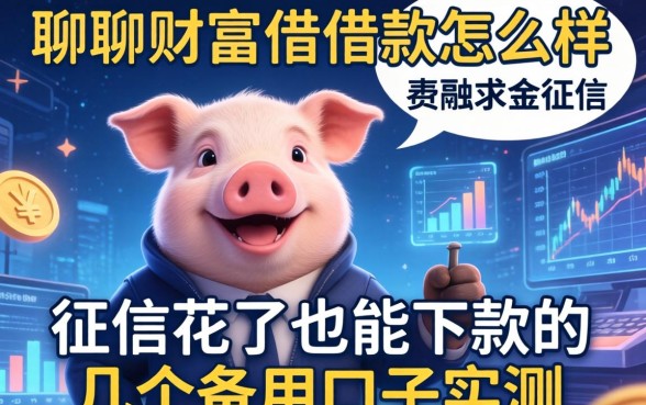 聊聊财富猪借款怎么样：征信花了也能下款的几个备用口子实测