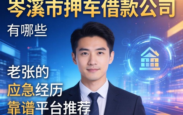 岑溪市押车借款公司有哪些？老张的应急经历与靠谱平台推荐