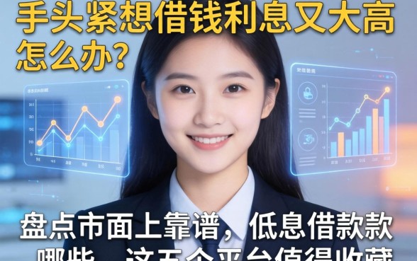 手头紧想借钱利息又太高怎么办？盘点市面上靠谱的低息借款有哪些，这五个平台值得收藏