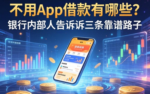 不用app借款有哪些？银行内部人告诉你三条靠谱路子