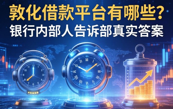 敦化借款平台有哪些？银行内部人告诉你真实答案