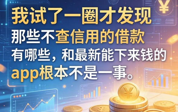 我试了一圈才发现，那些不查信用的借款有哪些，和最新能下来钱的app根本不是一回事