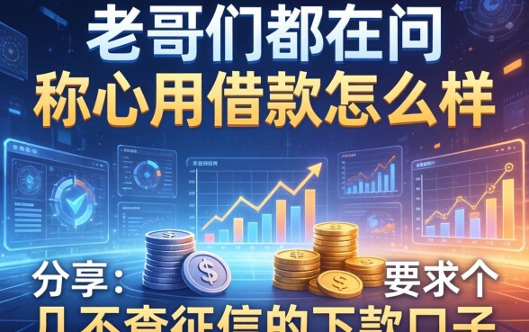 老哥们都在问称心用借款怎么样，分享几个不查征信的下款口子