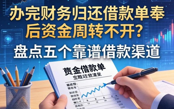 办完财务归还借款单据后资金周转不开？盘点五个靠谱借款渠道