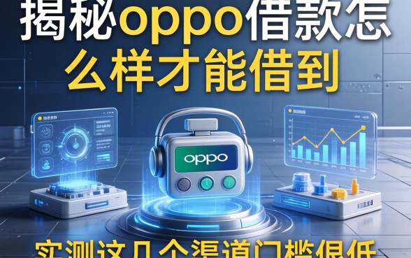揭秘oppo借款怎么样才能借到，实测这几个渠道门槛很低