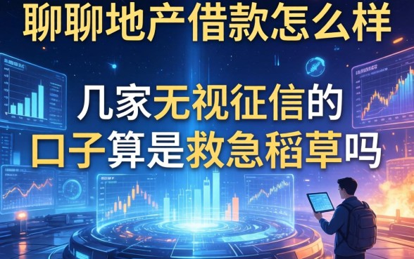 聊聊地产借款怎么样：这几家无视征信的口子算是救急稻草吗
