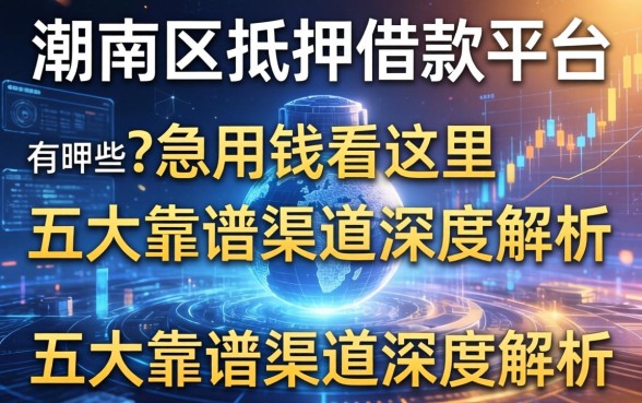 潮南区抵押借款平台有哪些？急用钱看这里，五大靠谱渠道深度解析
