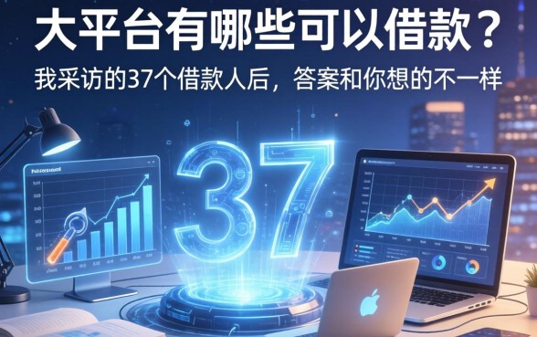 大平台有哪些可以借款？我采访了37个借款人后，答案和你想的不一样