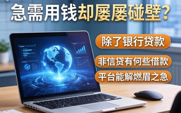 急需用钱却屡屡碰壁？除了银行贷款，非信贷有哪些借款平台能解燃眉之急？