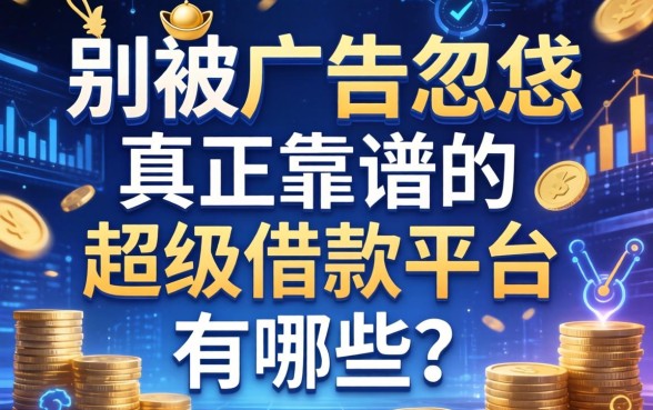 别被广告忽悠：真正靠谱的超级借款平台有哪些？