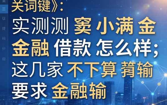 实测窦小满金融借款怎么样，这几家不下款算我输