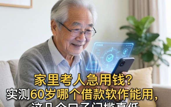 家里老人急用钱?实测60岁哪个借款软件能用,这几个口子门槛真低