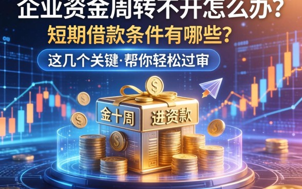 企业资金周转不开怎么办？短期借款条件有哪些？这几个关键点帮你轻松过审