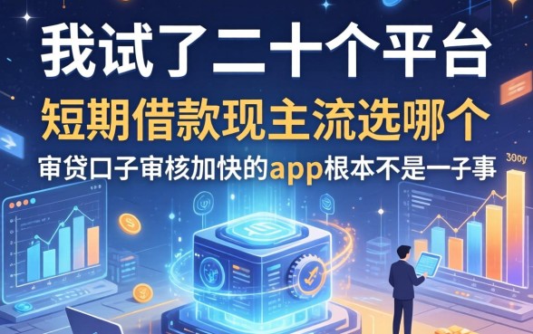 我试了二十个平台，发现短期借款现金流选哪个和审贷口子审核加快的app根本不是一回事