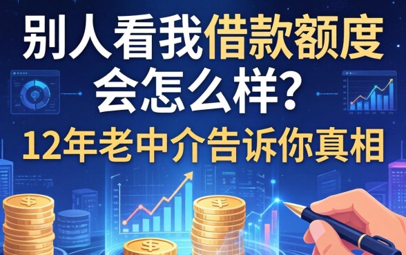别人看我借款额度会怎么样？12年老中介告诉你真相
