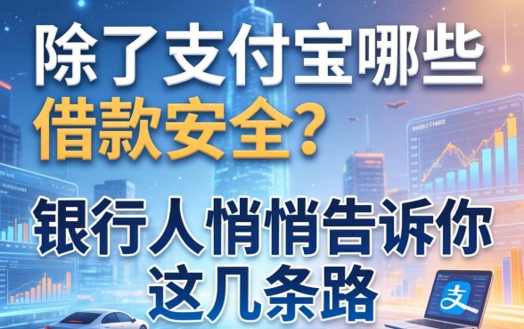 除了支付宝哪些借款安全？银行人悄悄告诉你这几条路