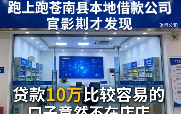 我跑了苍南县本地借款公司才发现，贷款10万比较容易的口子竟然不在店里