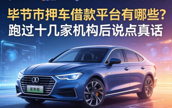 毕节市押车借款平台有哪些？跑过十几家机构后说点真话