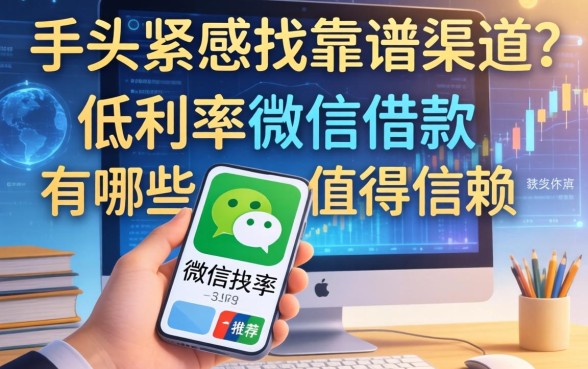 手头紧想找靠谱渠道？低利率微信借款有哪些值得信赖的平台推荐？