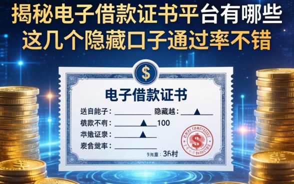 揭秘电子借款凭证平台有哪些，这几个隐藏口子通过率不错
