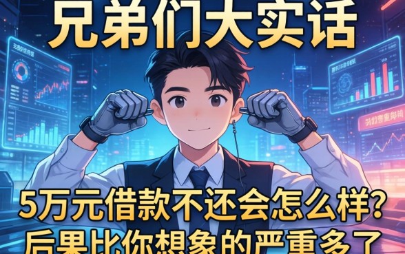 兄弟们说实话,5万元借款不还会怎么样?后果比你想象的严重多了