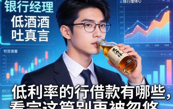 银行经理酒后吐真言：低利率的借款有哪些，看完这篇别再被忽悠