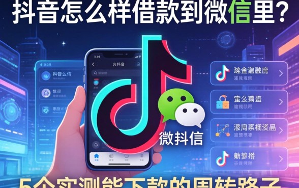 抖音怎么样借款到微信里？分享5个实测能下款的周转路子