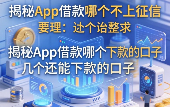揭秘app借款哪个不上征信，整理了几个还能下款的口子