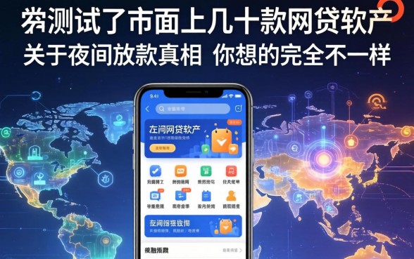 我测试了市面上几十款网贷软件，发现关于夜间放款的真相和你想的完全不一样