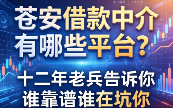 苍南借款中介有哪些平台？十二年老兵告诉你谁靠谱谁在坑你