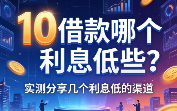 1万借款哪个利息低些？实测分享几个利息低的渠道