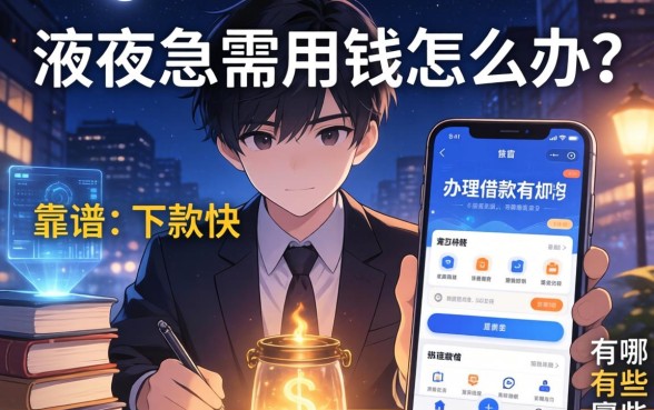 深夜急需用钱怎么办？办理借款软件有哪些平台靠谱且下款快？