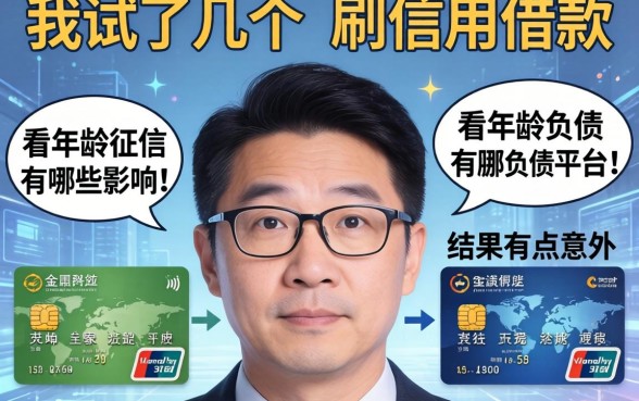 我试了几个不刷信用借款有哪些影响和不看年龄征信负债的平台，结果有点意外