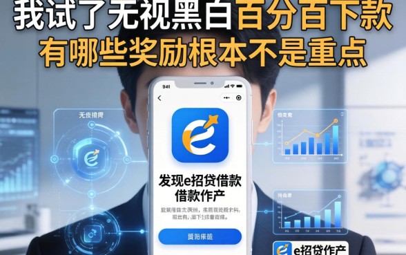 我试了无视黑白百分百下款的借款软件，发现e招贷借款有哪些奖励根本不是重点